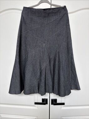 Sandro Charcoal Gray A-Line Flared Skirt